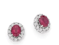 Orecchini Donna Oro Donna Luce in Oro bianco Rubino LOR10095.008